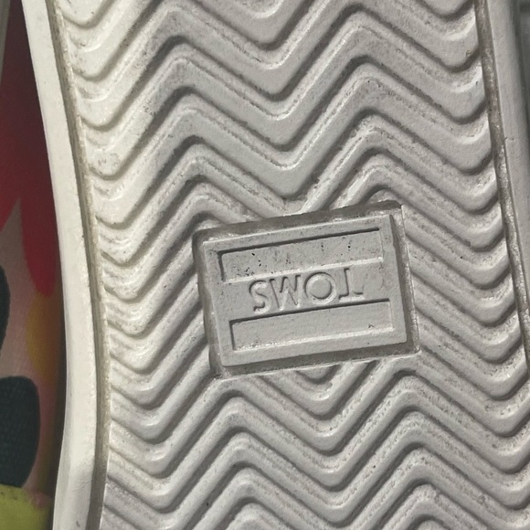 TOMS Alpargata Cupsole Slip On shoes Egret Retro floral 1 Size 6.5 - Picture 7 of 9